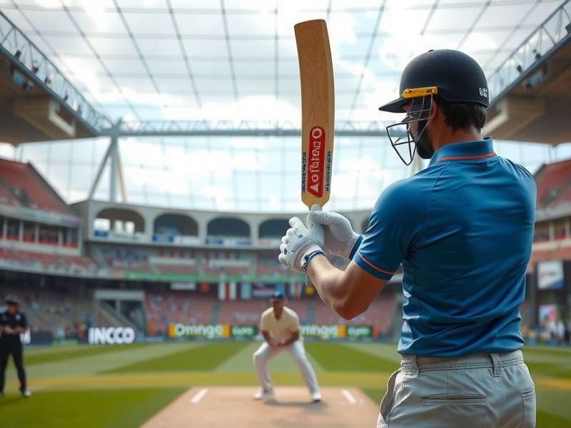 Player practicing batting techniques in India VR Cricket Gladiator